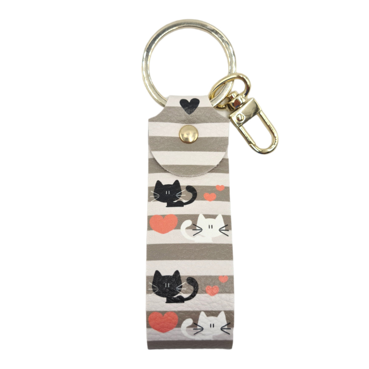 Portachiavi Con Motivo Gatto Effetto Antico - Accessorio Elegante In Metallo, Multicolore