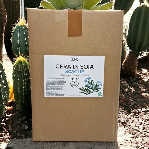 CERA DI SOIA IN SCAGLIE X BICCHIERI/CONTENITORI SCATOLA KG 10