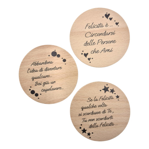 TAPPO LEGNO GRANDE LA MIA FRASE - PZ 10