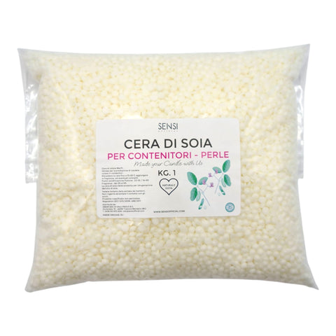 CERA DI SOIA IN PERLE X BICCHIERI/CONTENITORI KG 1